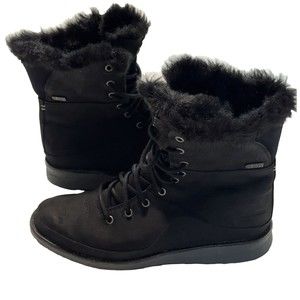 Merrell Women's Tremblant Ezra Sz 7.5 Lace Polar Waterproof Boots Black Leather